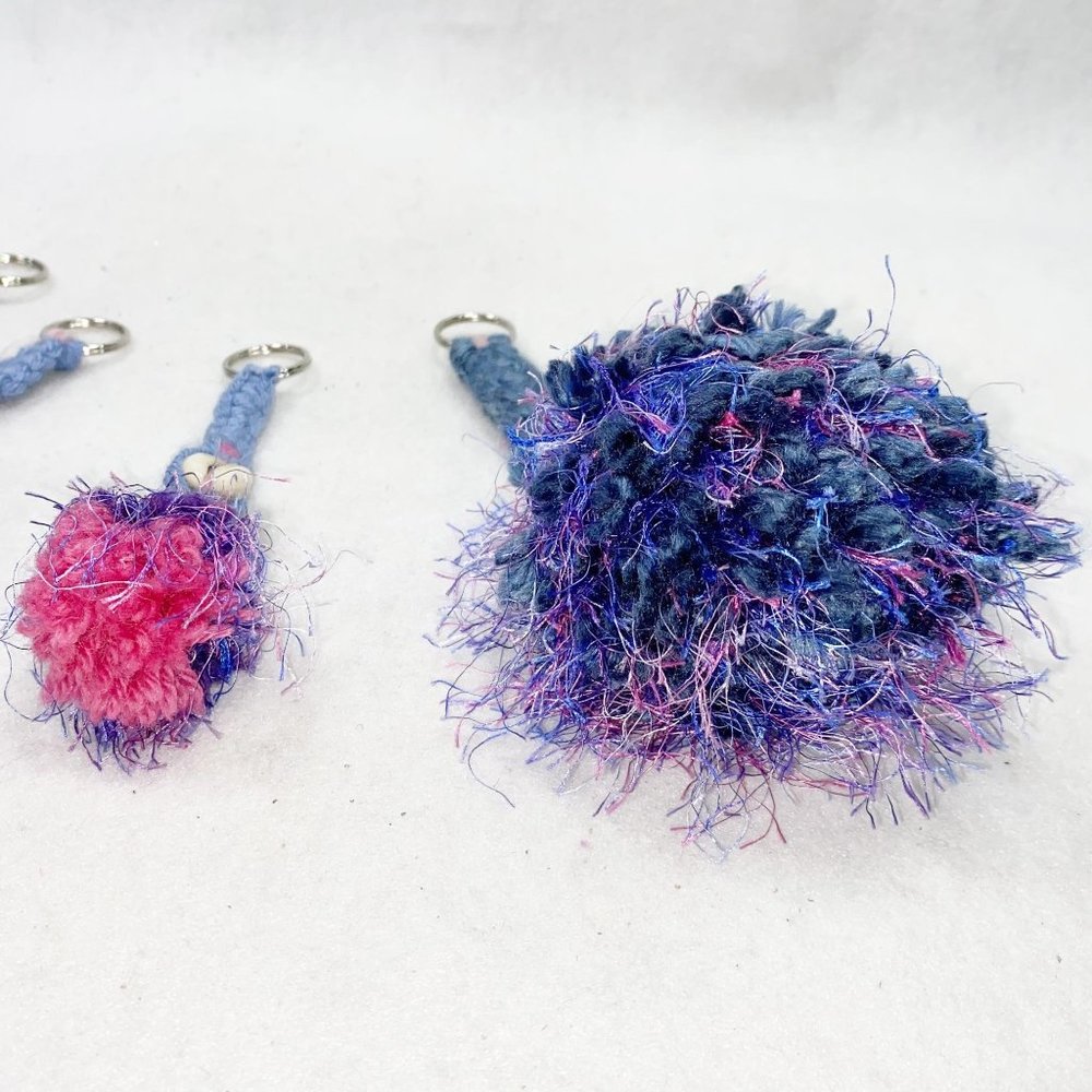Pastel Fuzzy Key-chains Bundle - Picture 4 of 9